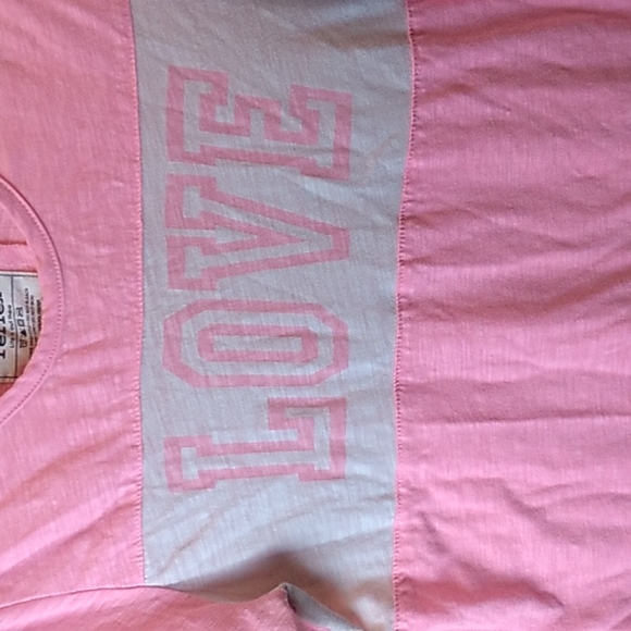 Reflex Women's Pink & White love tshirt size large. - Picture 2 of 4